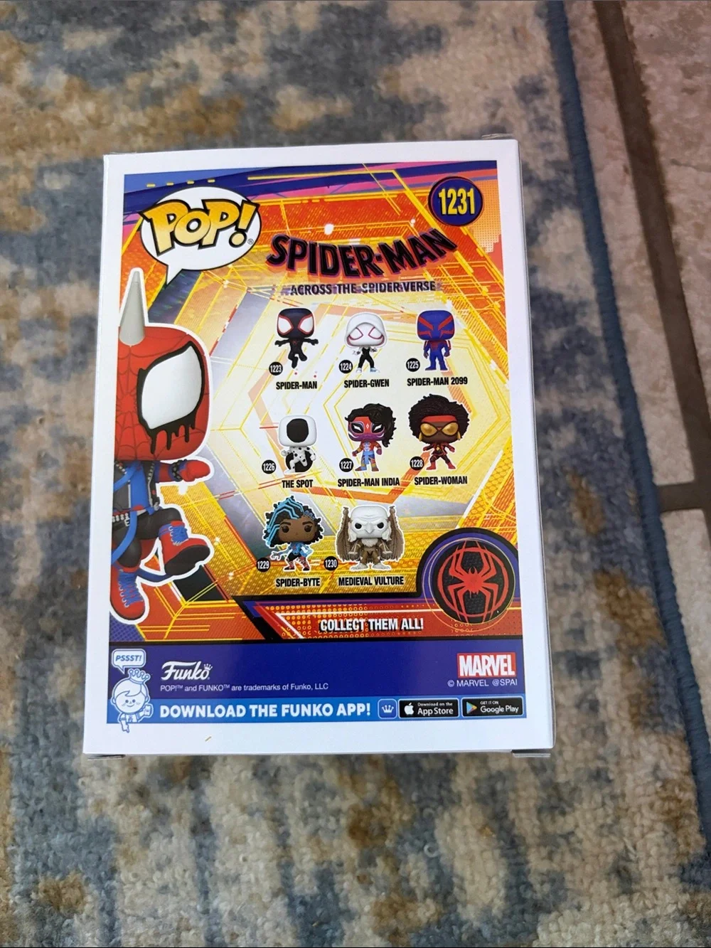 Funko Spider-Punk Pop! Vinyl Figure - Red, Blue, White